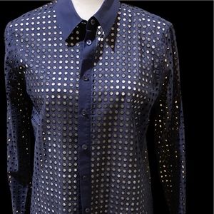 EQUIMENT navy blue blouse